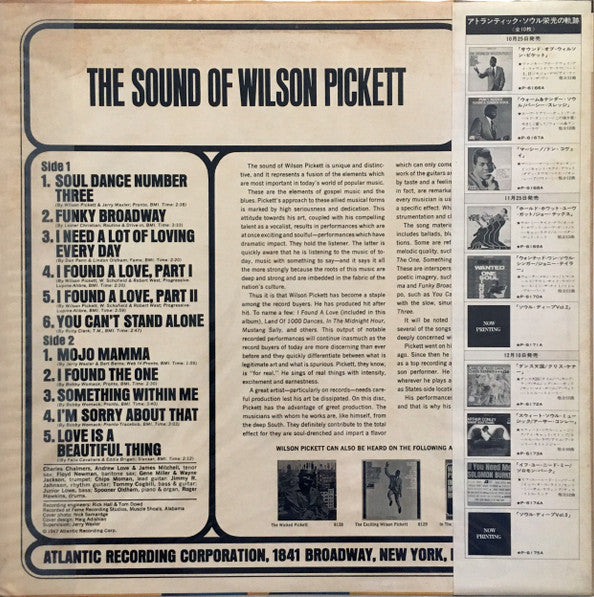Wilson Pickett - The Sound Of Wilson Pickett (LP, Album, Promo, RE)