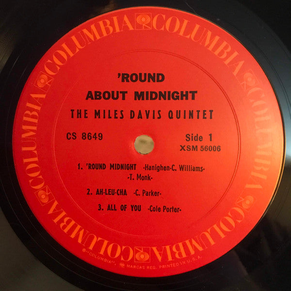 The Miles Davis Quintet - 'Round About Midnight (LP, Album, RE, Pit)
