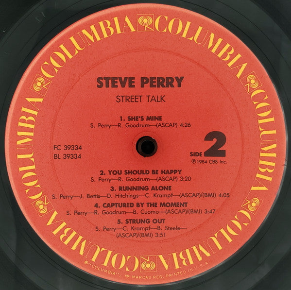 Steve Perry - Street Talk (LP, Album, Pit)