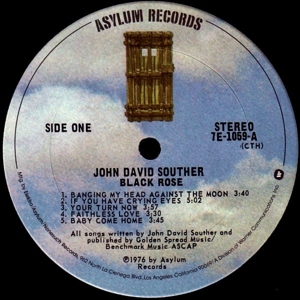 John David Souther - Black Rose (LP, Album, Gat)