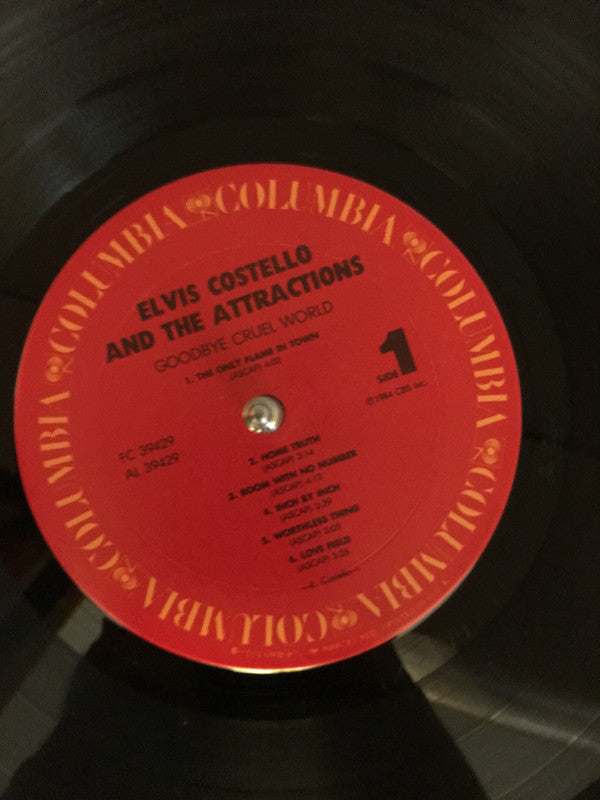 Elvis Costello & The Attractions - Goodbye Cruel World(LP, Album, RE)