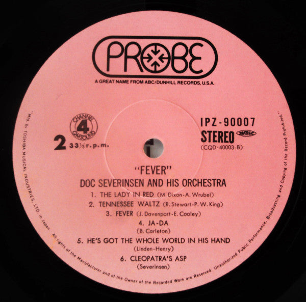 Doc Severinsen And His Orchestra - Fever!(LP, Album, Quad, Transcri...