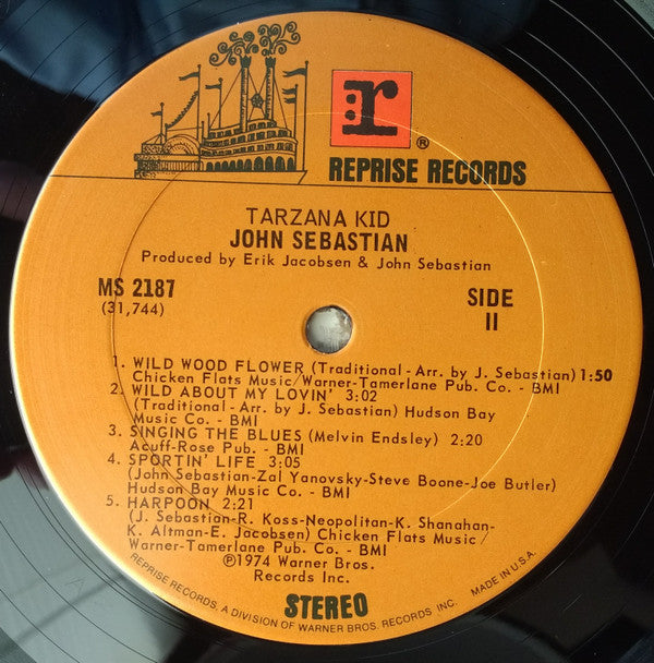 John Sebastian - Tarzana Kid (LP, Album, San)