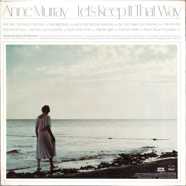 Anne Murray - Let's Keep It That Way (LP, Album, Jac)