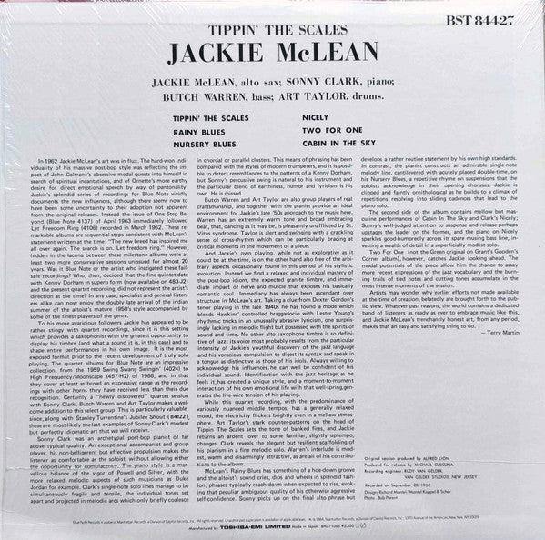 Jackie McLean - Tippin' The Scales (LP, Album, RE)