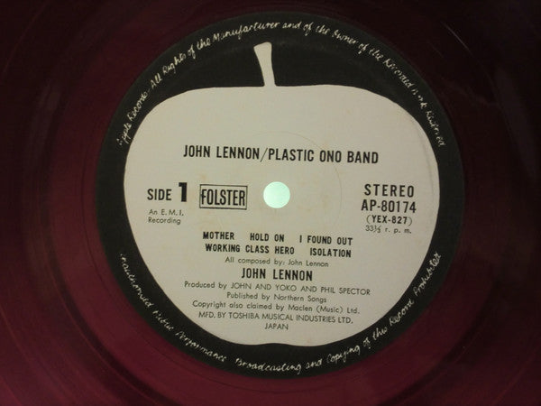 John Lennon - John Lennon / Plastic Ono Band(LP, Album, Red)