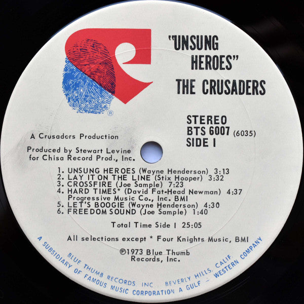 The Crusaders - Unsung Heroes (LP, Album, San)