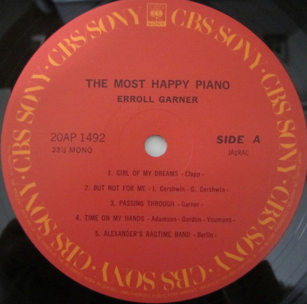 Erroll Garner - The Most Happy Piano (LP, Album, RE)