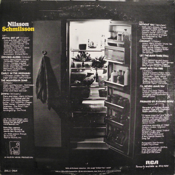 Harry Nilsson - Nilsson Schmilsson (LP, Album, RE, Ind)