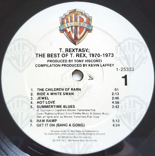 T. Rex - T. Rextasy: The Best Of T. Rex, 1970-1973 (LP, Comp, All)