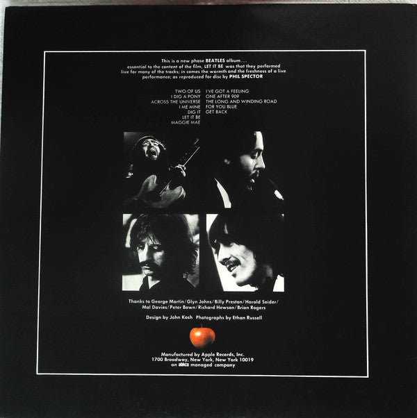 The Beatles - Let It Be (LP, Album, Scr)