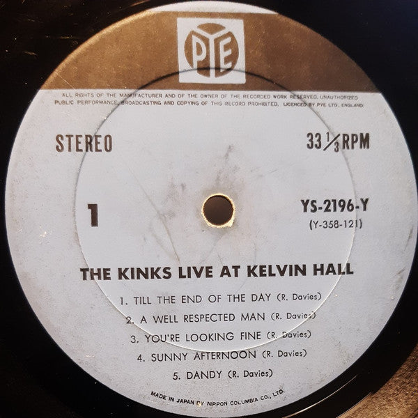 The Kinks - Live At Kelvin Hall (LP, Album)