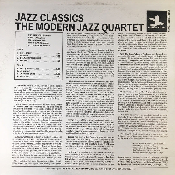 The Modern Jazz Quartet - The Modern Jazz Quartet Plays Jazz Classi...