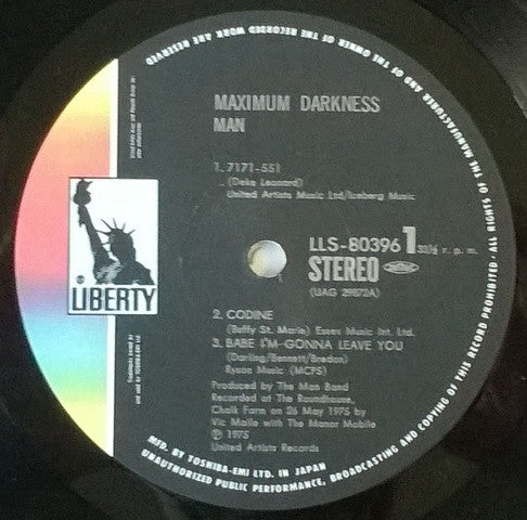 Man - Maximum Darkness (LP, Album, Gat)