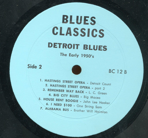 Various - Detroit Blues - The Early 1950s (LP, Comp)