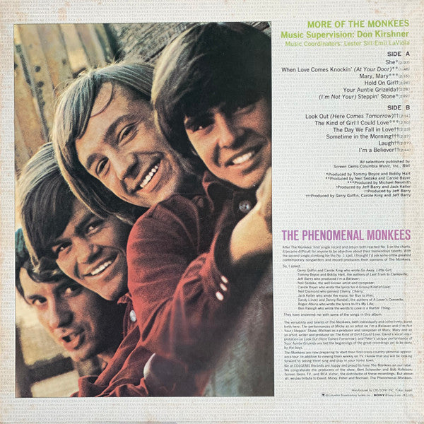 The Monkees - More Of The Monkees (LP, Album, RE)