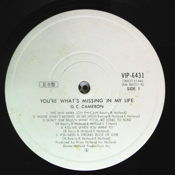 G.C. Cameron - You're What's Missing In My Life (LP, Album, Promo)