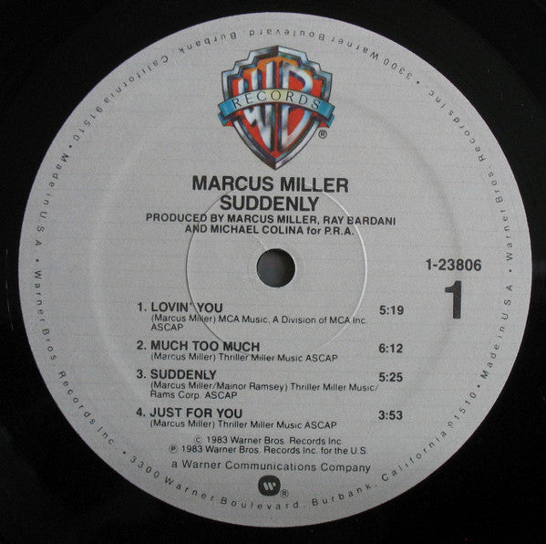 Marcus Miller - Suddenly (LP, Album, SLM)