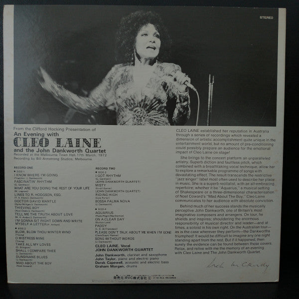 Cleo Laine - An Evening With Cleo Laine And The John Dankworth Quar...
