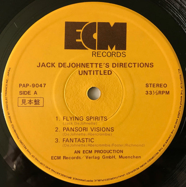 Jack DeJohnette's Directions - Untitled (LP, Album)