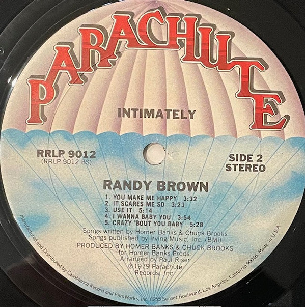 Randy Brown (2) - Intimately (LP, Album)