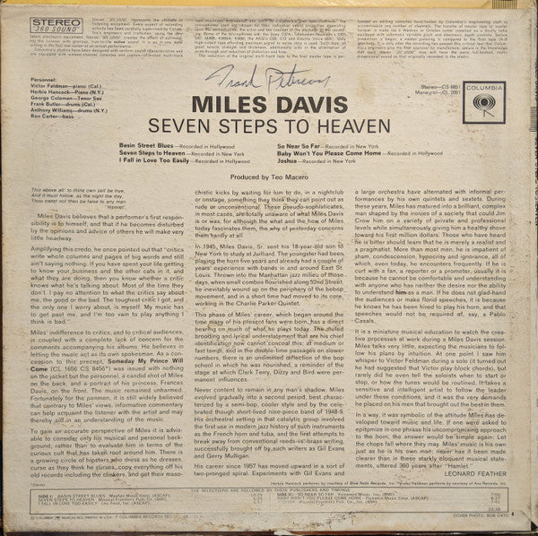 Miles Davis - Seven Steps To Heaven (LP, Album, RP)