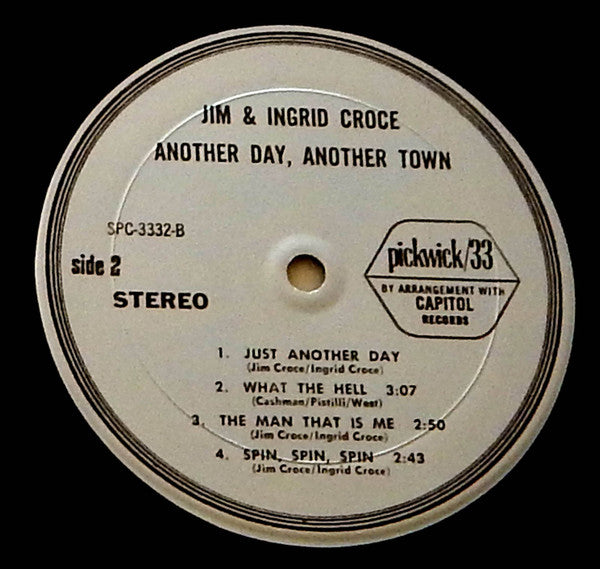 Jim & Ingrid Croce - Another Day, Another Town (LP, Album, RE)