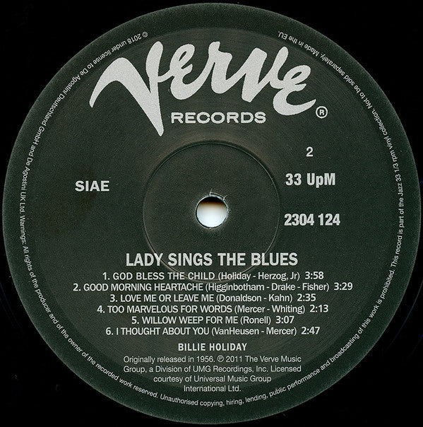 Billie Holiday - Lady Sings The Blues (LP, Album, RE, 180)