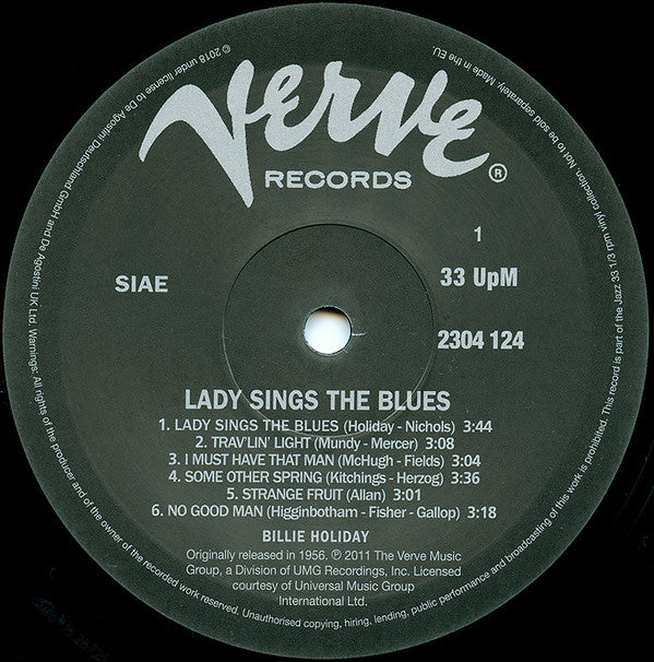 Billie Holiday - Lady Sings The Blues (LP, Album, RE, 180)