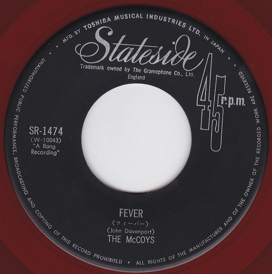 The McCoys - Hang On Sloopy / Fever (7"", Single)