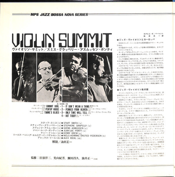 Stuff Smith - Violin-Summit(LP, Album, Promo, W/Lbl)