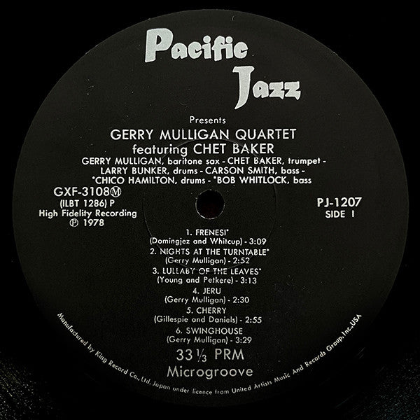 Gerry Mulligan Quartet - Gerry Mulligan Quartet(LP, Album, Mono)