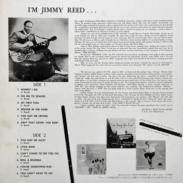 Jimmy Reed - I'm Jimmy Reed (LP, Album, RE)