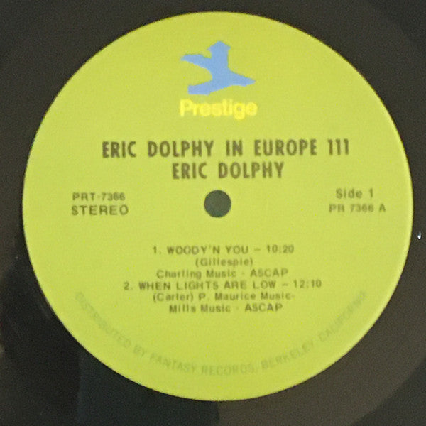 Eric Dolphy - In Europe / Volume 3. (LP, Album, RE)