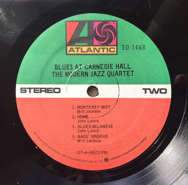 The Modern Jazz Quartet - Blues At Carnegie Hall (LP, Album, RE, Pre)