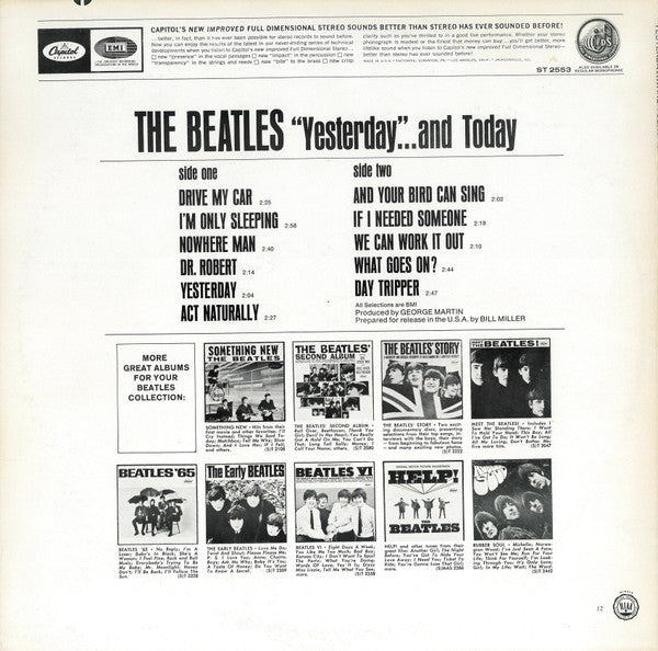 The Beatles - Yesterday And Today (LP, Album, Comp, RE, Win)