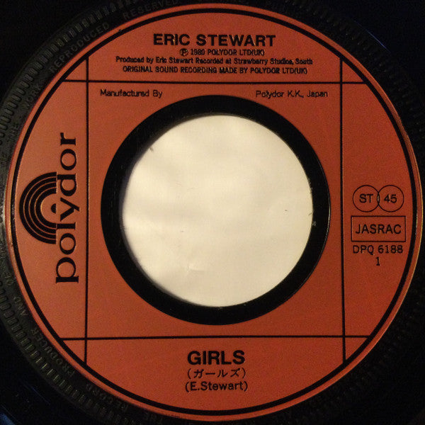 Eric Stewart = エリック・スチュワート* - Girls = ガールズ (7"", Single)