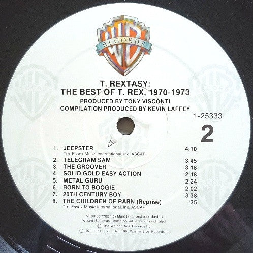 T. Rex - T. Rextasy: The Best Of T. Rex, 1970-1973 (LP, Comp, All)