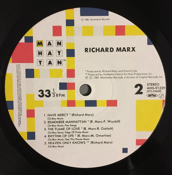 Richard Marx - Richard Marx (LP, Album)