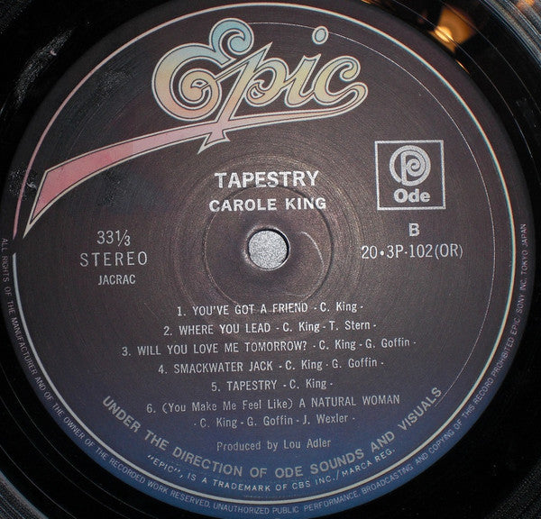 Carole King - Tapestry (LP, Album, RE)