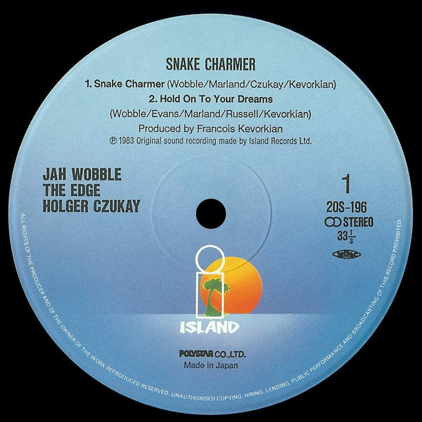 Jah Wobble, The Edge, Holger Czukay - Snake Charmer (LP, MiniAlbum)