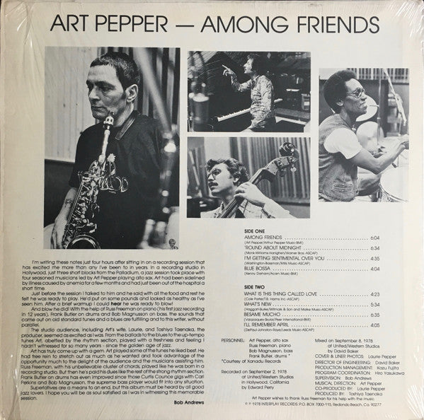 Art Pepper - Among Friends (LP, Album)