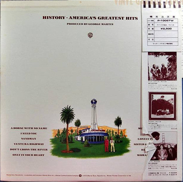 America (2) - History · America's Greatest Hits (LP, Comp)