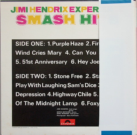 Jimi Hendrix Experience* - Smash Hits (LP, Comp, Mono, RE)