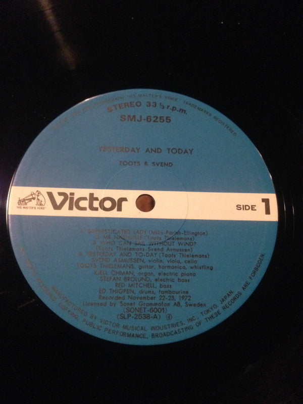 Toots* And Svend* - Yesterday And Today (LP, Album)