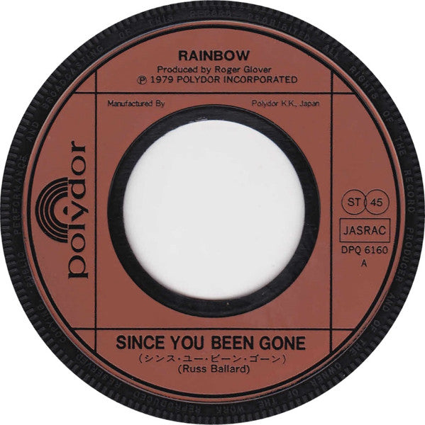 Rainbow - Since You Been Gone (7"", Single, Inj)