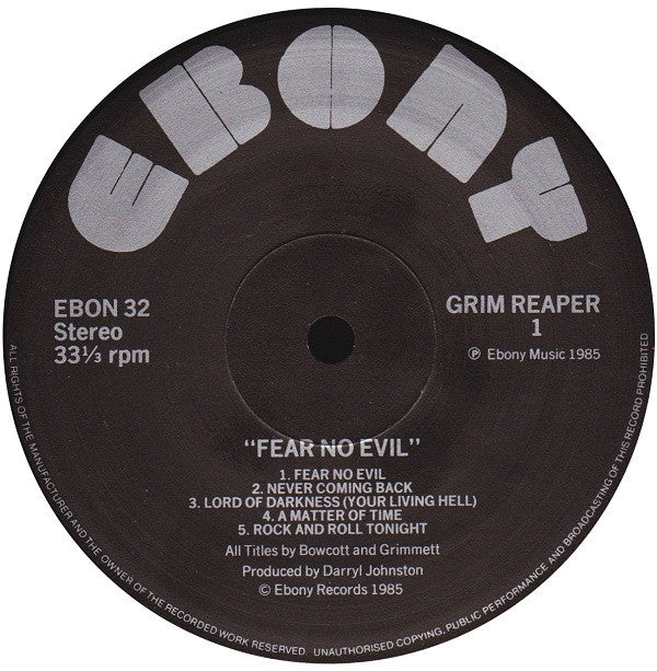 Grim Reaper (3) - Fear No Evil (LP, Album)