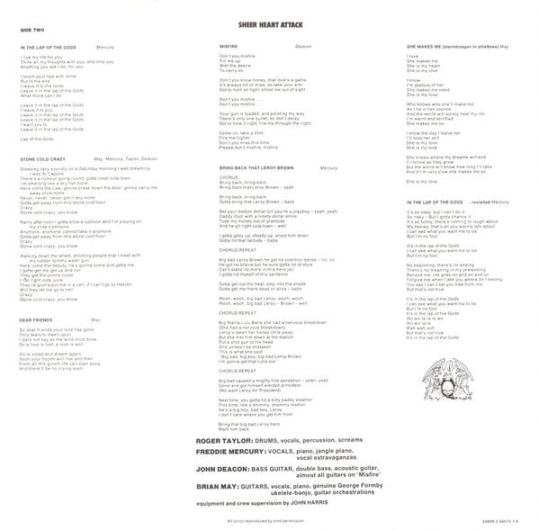 Queen - Sheer Heart Attack (LP, Album, RE, RM)