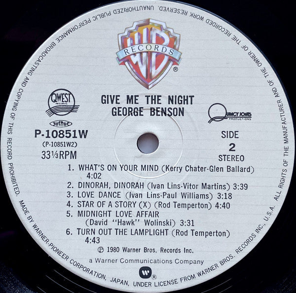 George Benson - Give Me The Night (LP, Album)