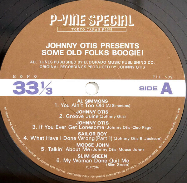 Various - Johnny Otis Presents Some Old Folks Boogie (LP, Comp)